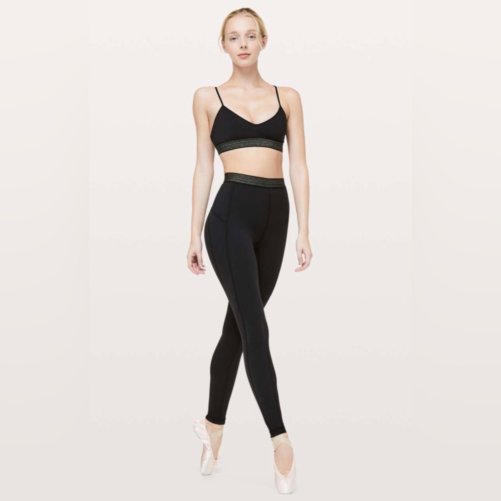 Lululemon Principal Dancer Golden Lining Tight *28" Sz 6